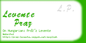 levente praz business card